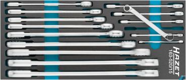 HAZET Double box-end wrench set 163-520/15 ∙ Outside 12-point traction profile ∙ Number of tools: 15