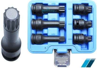 Kraft-Steckschlüssel-Satz 6-tlg. 1/2" Innen Vielzahn(XZN®) BGS-5380