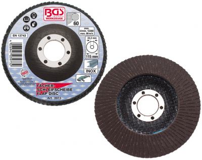 Fächer-Schleif-Scheibe, Ø 115 mm, Körnung 60 BGS-3973 PRO+