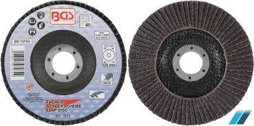 Fächer-Schleif-Scheibe, Ø 125 mm, Körnung 40 BGS-3974 PRO+