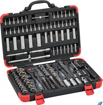 VIGOR Socket set V2461N ∙ Square, hollow 6.3 mm (1/4 inch), Square, hollow 10 mm (3/8 inch), Square, hollow 12.5 mm (1/2 inch) ∙ Outside hexagon profile ∙ Number of tools: 172