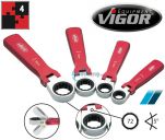 VIGOR V1364 Aluminium-Ratschenringschlüssel-Satz 4-tlg. Multiprofile